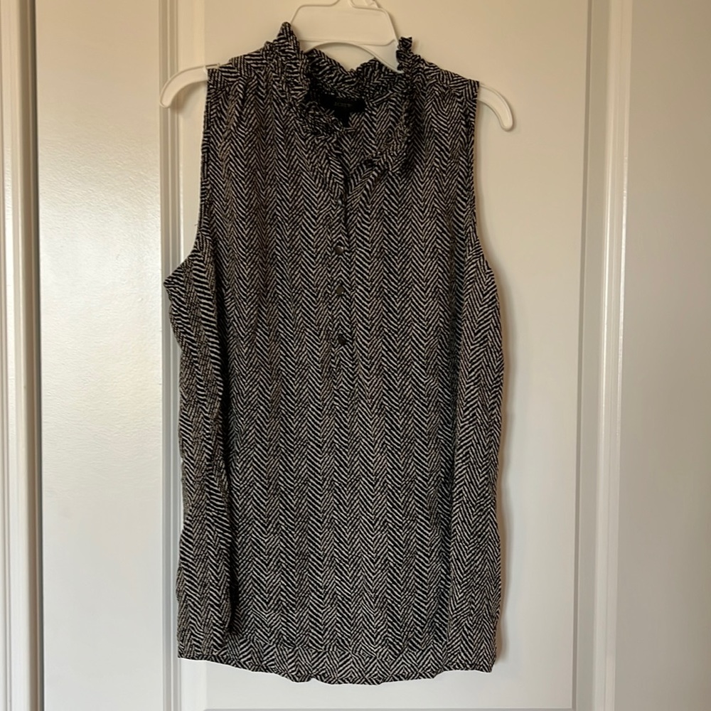 J. Crew Silk Sleeveless Striped Blouse 8